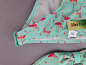 Preview: Bikini Gr. 134/140 Teens mintgrün mit Flamingos