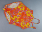 Preview: Badeanzug Gr. 128/134 orange mit gelben/flieder Blumen