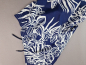 Preview: Badeshorts Gr. 146/152 Seaside Beachwear blau/weiß Blumen