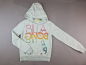 Preview: Kaputzenpullover Gr. 152 Billa Bong hellgrau mit Aufdruck