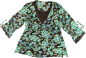Preview: schicke Langarmbluse Gr. 48/50 NKD braun/grün/türkis Blumen
