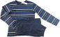 Preview: Schlafanzug Gr. 146/152 H&M langarm blau geringelt