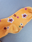 Preview: Strumpfhose Gr. 146/152 H&M orange mit Blumen