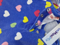 Preview: Sommerspieler Gr. 74/80 Liegelind blau mit bunten Herzen