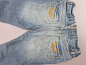 Preview: ¾ Jeans used Look Gr. 140 blue seven blau Blumenstickerei