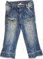Preview: Raffinierte ¾ Jeanshose Gr. 140 ex10 blau mit vielen Taschen