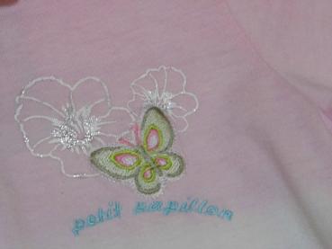 Poloshirt Gr. 110/116 Yigga mit Farbübergang und Schmetterling