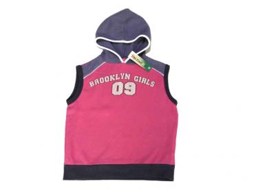 Kapuzenshirt Gr. 104 Rosa mit grauer Kapuze Brooklyn Girls