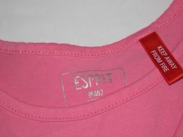 Achselshirt Gr. 110/116 Esprit rosa mit grün gemaltem Leoparden