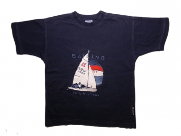 T-Shirt Gr. 128 Hummelsheim dunkelblau mit Segelboot