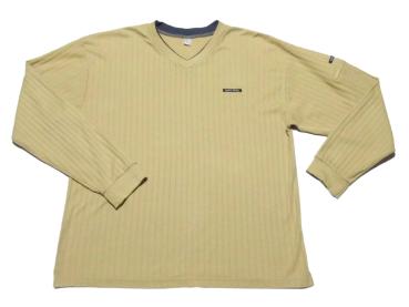 Langarmshirt Gr. 52/54 Basic Wear beige/blau