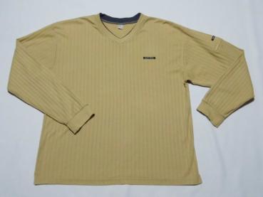 Langarmshirt Gr. 52/54 Basic Wear beige/blau