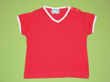 T-Shirt Gr. 86 rot mit V-Ausschnitt