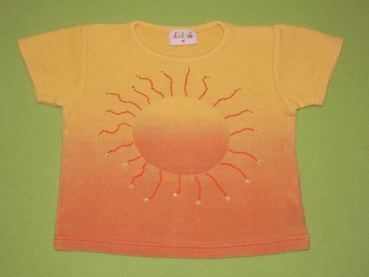 T-Shirt Gr. 68/74 gelb/orange mit Sonne