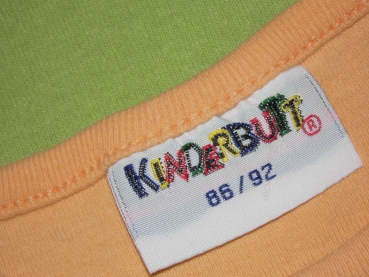 T-Shirt Gr. 74/80 Kinderbutt orange mit Pailletten und Blume