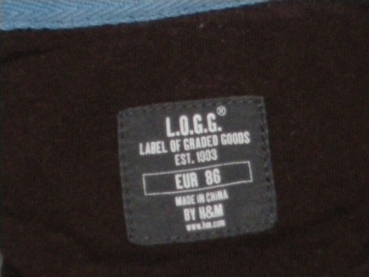 Langarmshirt Gr. 86 H&M braun gestreift mit Kragen * Zwillinge *