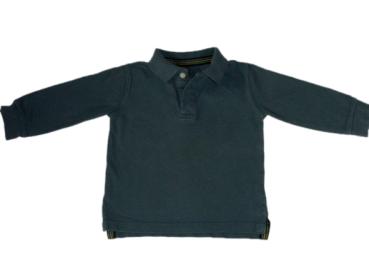 Poloshirt Gr. 86 Zara grau/blau langarm