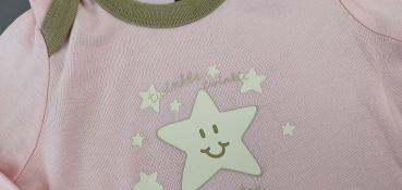 Langarmbody Gr. 74/80 zartrosa twinkle star Sterne