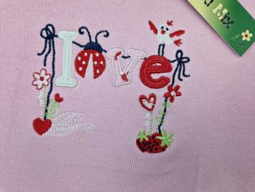 Langarmshirt Gr. 68/74 SALT AND PEPPER rosa mit Aufdruck - love