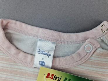 Langarmshirt Gr. 74 C&A geringelt rosa/weiß Disney