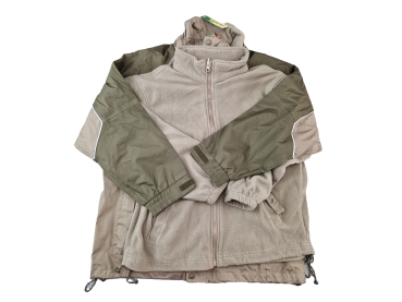 Doppeljacke Gr. 134/140 Mangoon oliv 2 in 1 Fleecejack Regenjacke