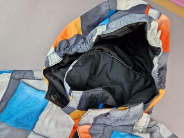 Winteranorak Gr. 146 Quicksilver bunt kariert orange/hellblau