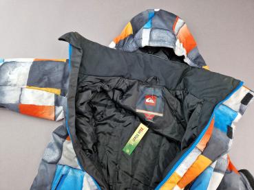 Winteranorak Gr. 146 Quicksilver bunt kariert orange/hellblau