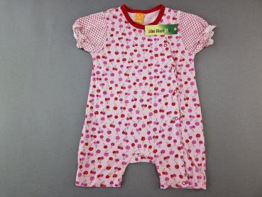 Kurzarmspieler Gr. 80 rosa pink/rote Kirschen
