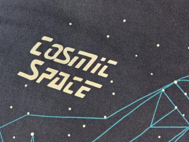 T-Shirt Gr. 158/164 dunkelblau Space Rakete