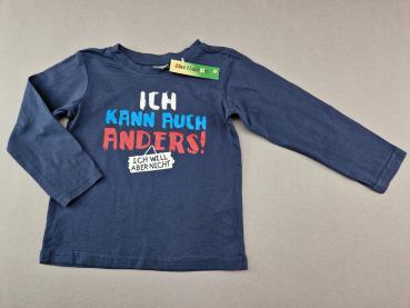 Langarmshirt Gr. 104 dunkelblau – Ich kann auch anders...