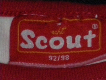 Achselshirt Gr. 80/86 Scout weiß/rot mit Boot