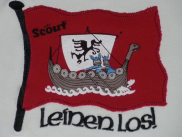 Achselshirt Gr. 80/86 Scout weiß/rot mit Boot