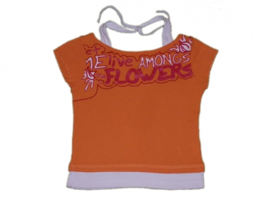 T-Shirt Gr. 116/122 H&M orange 2 Lagenlook