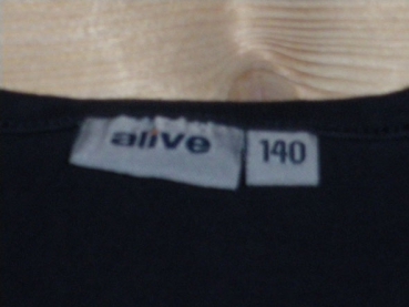 T-Shirt Gr. 116 Alive dunkelblau mit Glitzerschrift