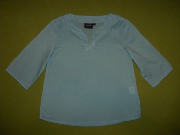 Bluse Gr. 128 Aldi hellblau dreiviertel Arm