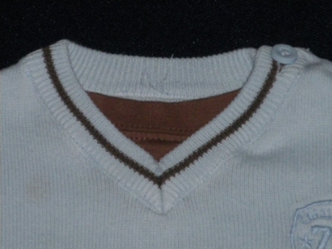 Pullover Gr. 80 C&A hellblau mit V-Ausschnitt * Zwillinge *