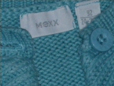 Strickjacke Gr. 92 Mexx blau kurzarm