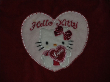 Samtkleid Gr. 74 H&M Hello Kitty rot mit Herz