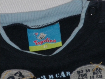 Sweatshirt Gr. 74 Topolino dunkelblau Bobbycar