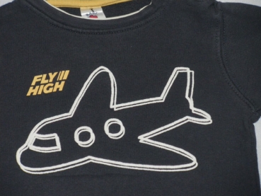 Sweatshirt C&A Gr. 68 blau Flugzeug