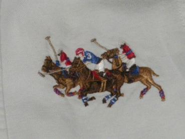 schickes Hemd Gr. 80 Ralph Lauren weiß Langarm mit Stickerei