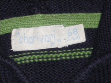 Strickjacke Gr. 68 charivari blau/grün