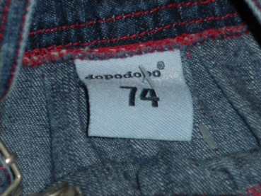 Jeanskleid Gr. 80/86 Jeanslatzrock Karo