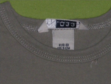 Achselshirt Gr. 80 H&M oliv mit Surfer