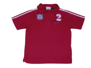 Poloshirt Gr. 104/110 Topolino rot mit Zahlen