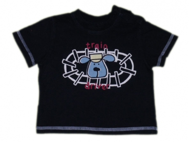 T-Shirt Gr. 62/68 Berti NKD dunkelblau mit Hund