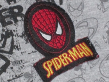 Achselshirt Gr. 110/116 Spiderman grau mit Spinnen