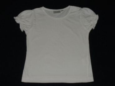 T-Shirt Gr. 80/86 weiß mit Puffärmeln