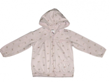 Sweatjacke Gr. 86 C&A rosa mit Glitzerherzen