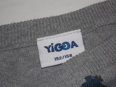 leichter Strickpullover Gr. 158 Yigga - neuwertig grau